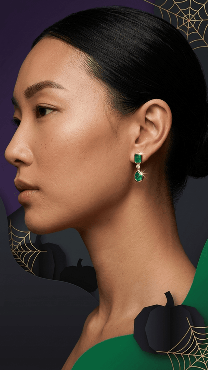Emerald Drop & Dangle Earrings - Gemsterling