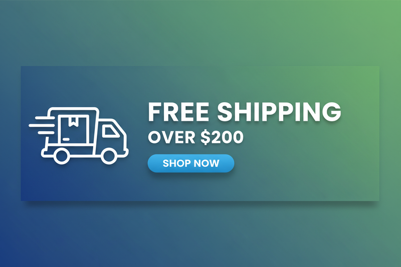 Free Shipping Over $200 Delivery Banner