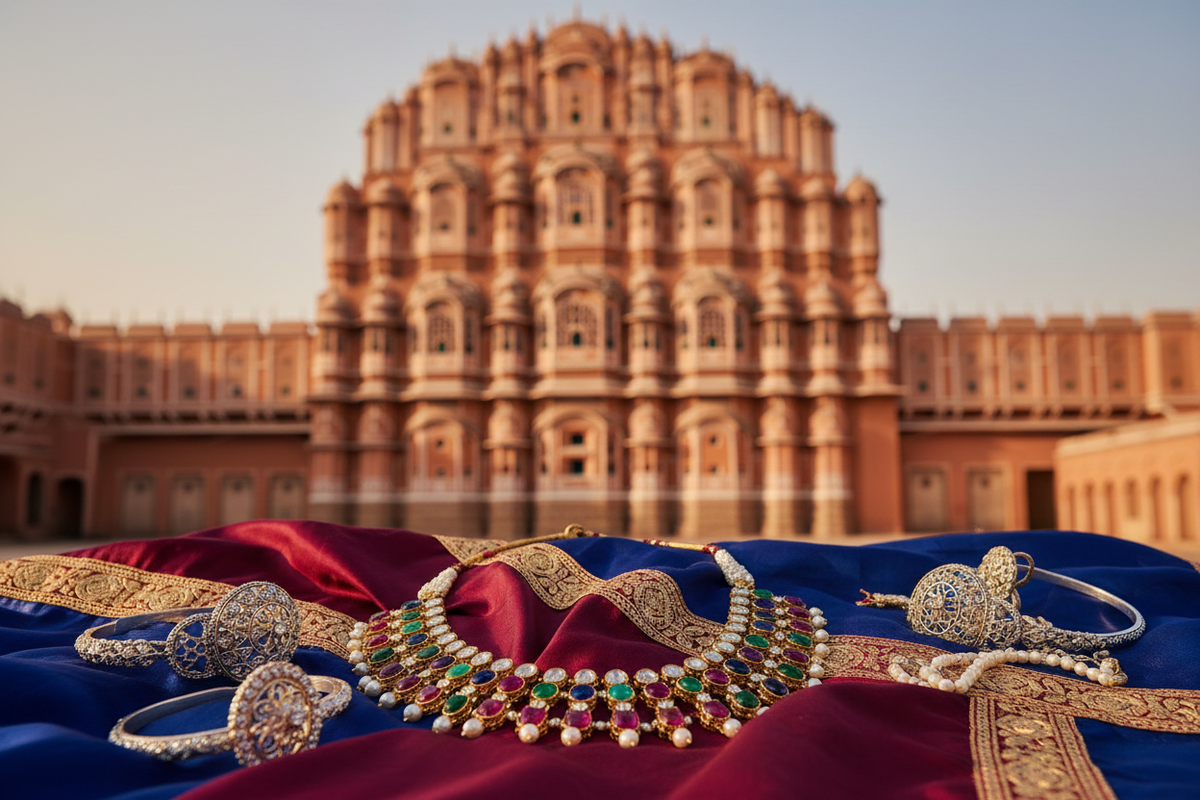 Hawa Mahal with jewelry display