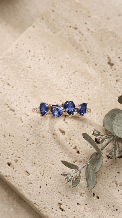 Multi-Stone Blue Sapphire Cluster Ring - Gemsterling