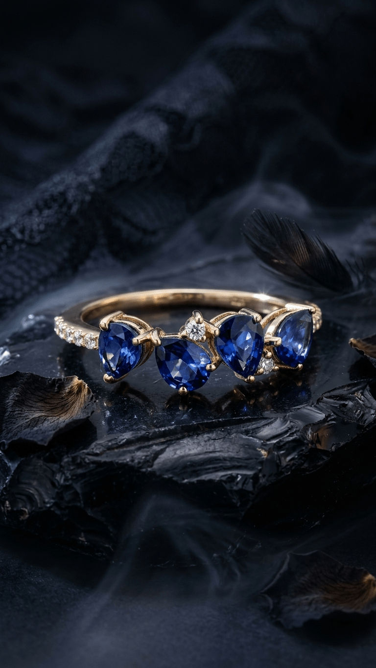 Multi-Stone Blue Sapphire Cluster Ring - Gemsterling