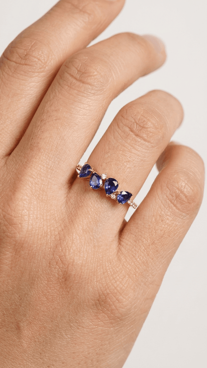 Multi-Stone Blue Sapphire Cluster Ring - Gemsterling