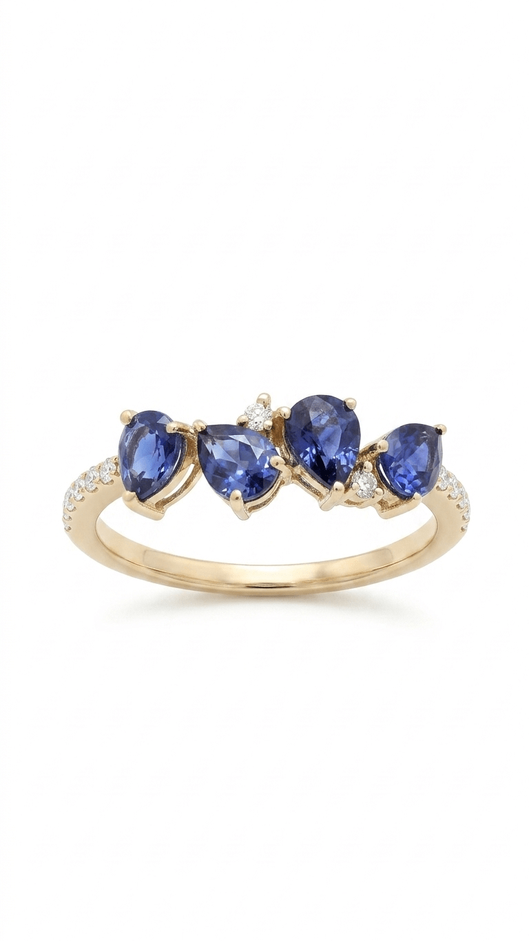 Multi-Stone Blue Sapphire Cluster Ring - Gemsterling