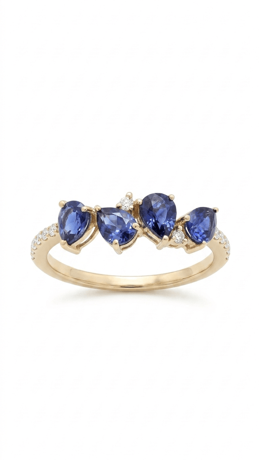 Multi-Stone Blue Sapphire Cluster Ring - Gemsterling