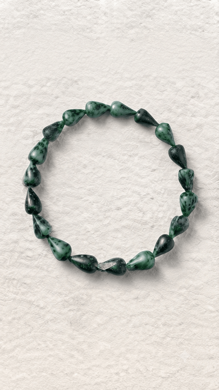 Natural Gemstone Green Drop Shape Bracelet for Daily Wear - Gemsterling