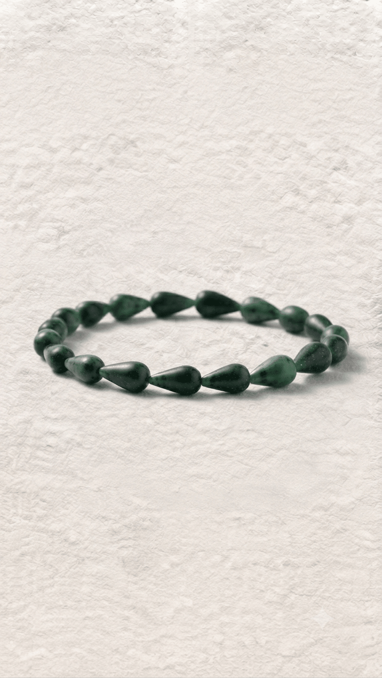 Natural Gemstone Green Drop Shape Bracelet for Daily Wear - Gemsterling