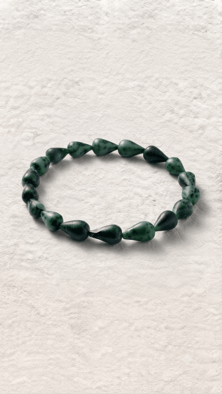 Natural Gemstone Green Drop Shape Bracelet for Daily Wear - Gemsterling